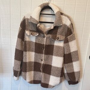 Cozy Plaid Sherpa Jacket